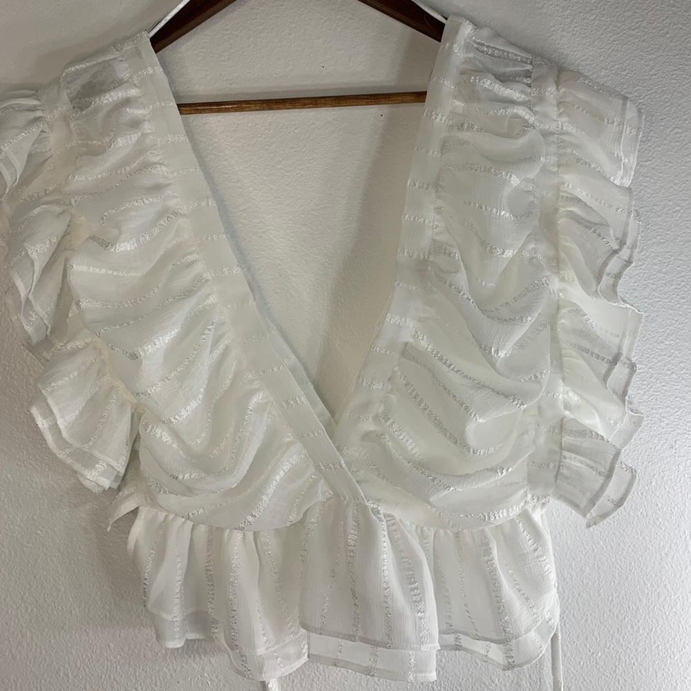 Favlux white blouse never worn size small